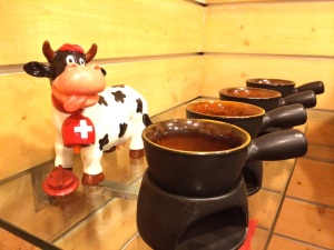 Porcelain cows and fondue pots at Out of the Blue Swiss Food Festival